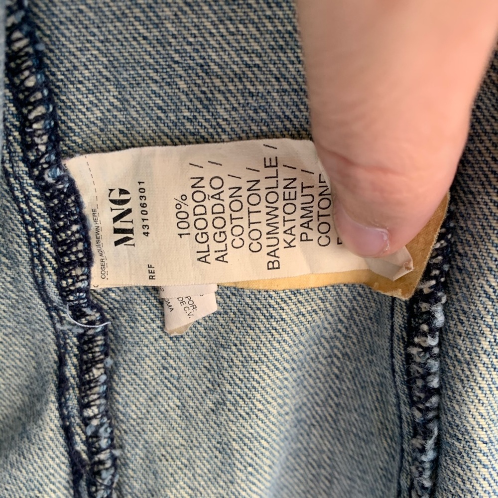 MNG Jeans Patchwork Jacket Size Small - Picture 13 of 16